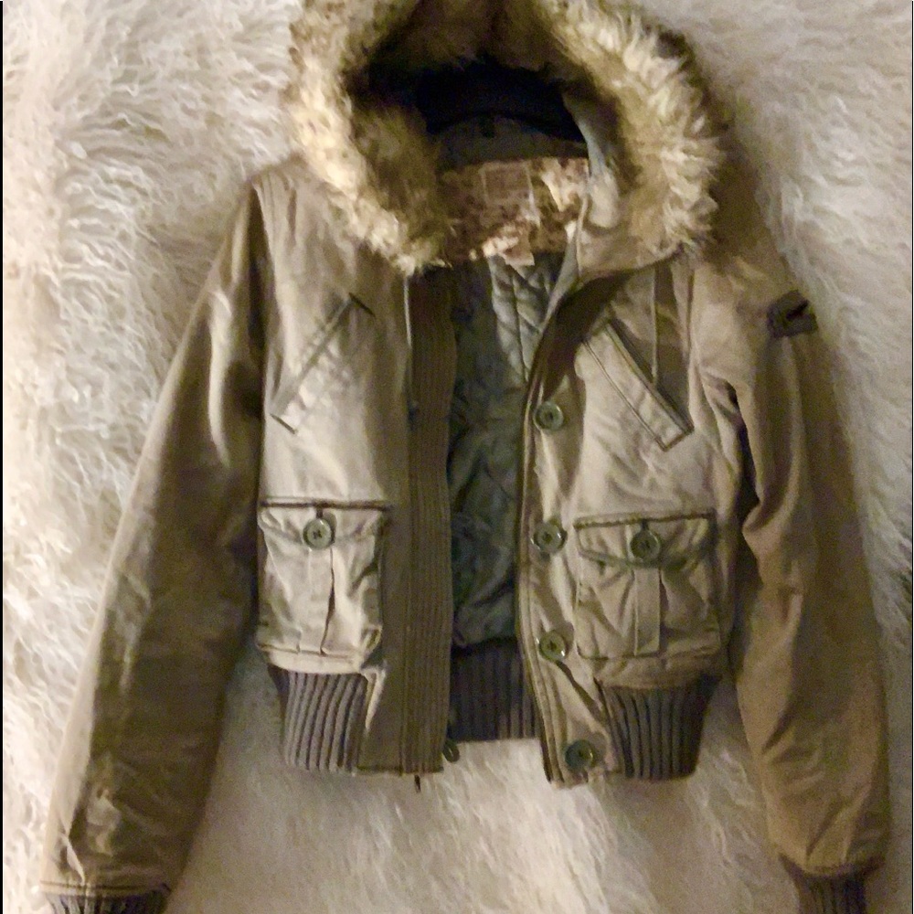 Abercrombie & Fitch Lite Green Bomber Jacket